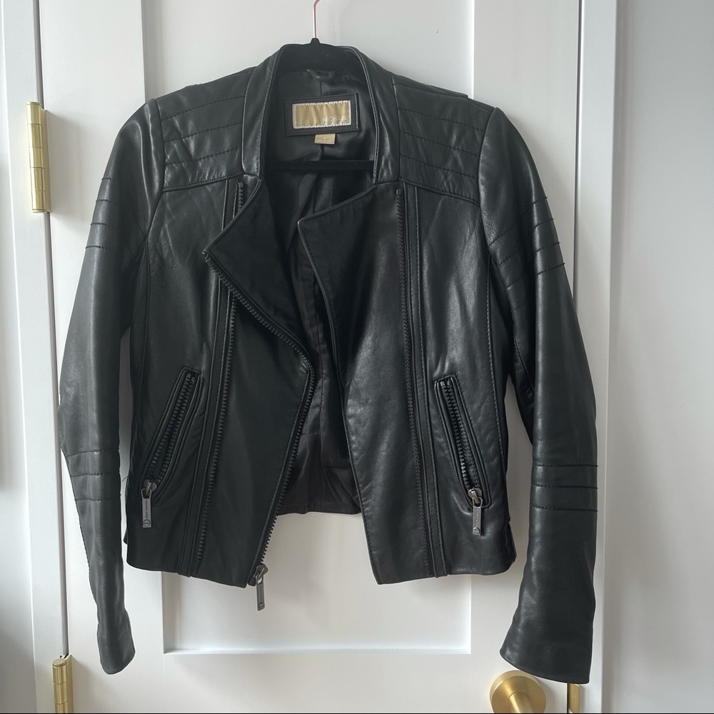 Michael Kors Leather Moto jacket